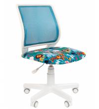 Кресло chairman 112 kids (текстиль Зоопарк, белый пластик)