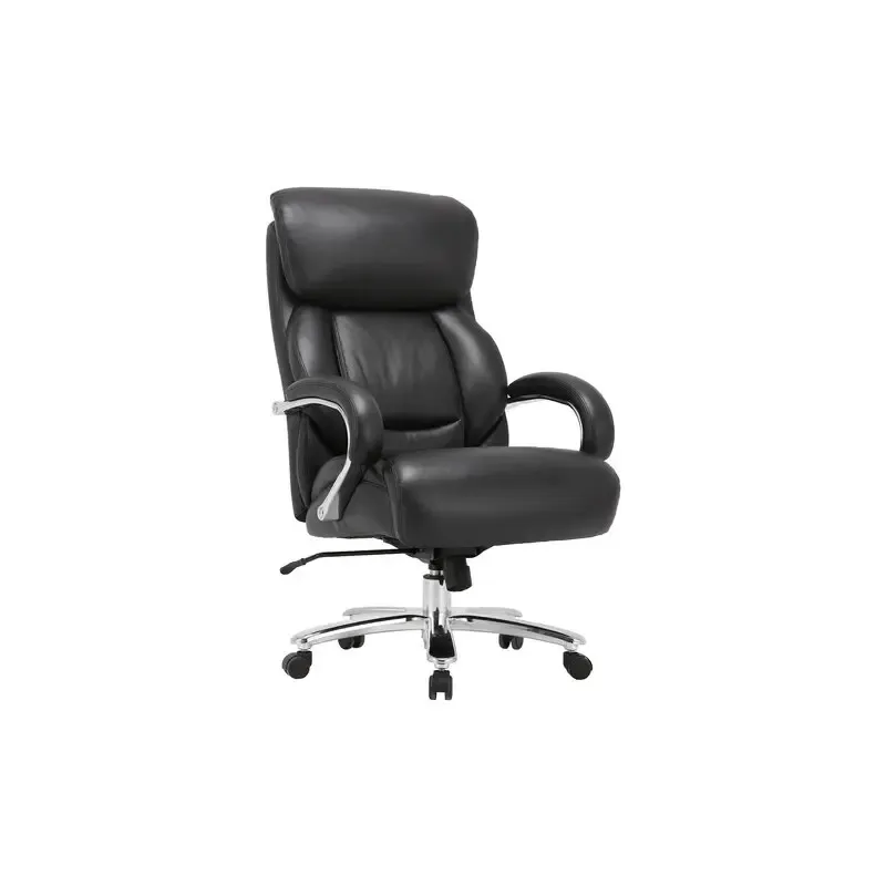 Кресло из натуральной кожи  PREMIUM "Pride HD-100", НАГРУЗКА до 250 кг, черное главное фото