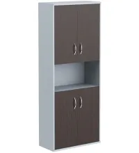 Шкаф с двумя комплектами глухих малых дверей СТ-1.5 Венге Магия/Металлик 770*365*1975