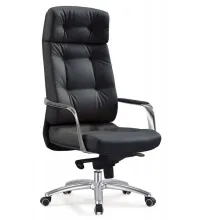Кресло бюрократ DAO (черная кожа)