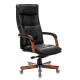 Кресло руководителя Бюрократ T-9927WALNUT/BLACK черный кожа крестовина дерево главное фото в маленьком размере