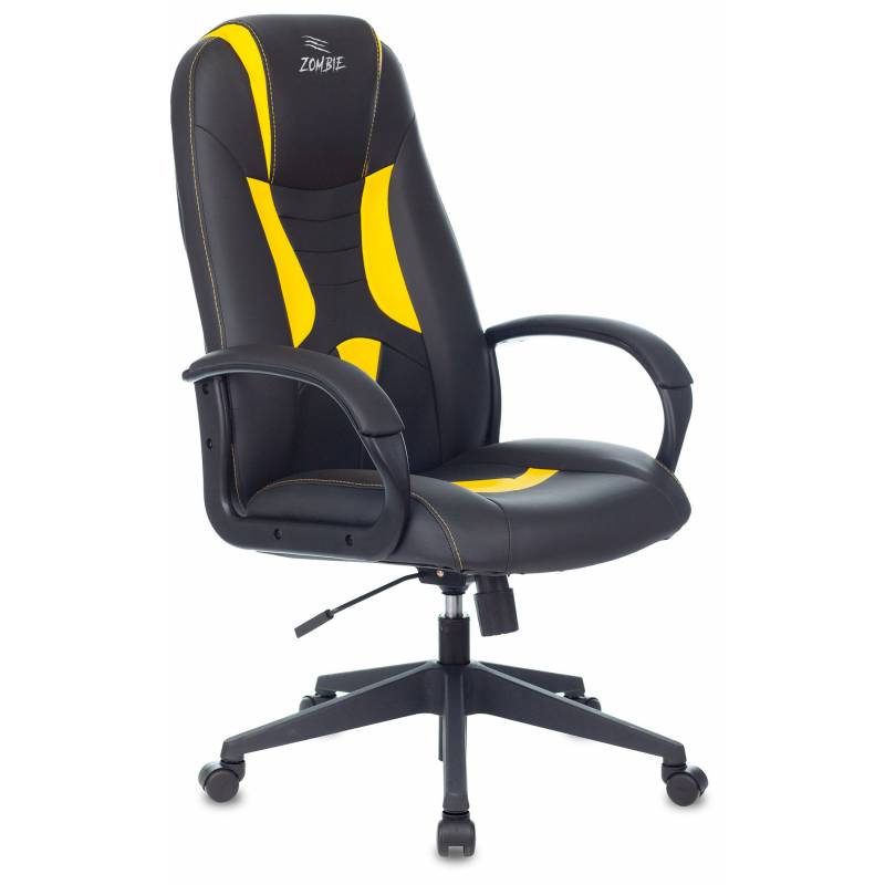 Кресло игровое Zombie 8 черный/желтый искусственная кожа крестовина пластик главное фото